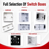 PVC Electrical Box Surface Type / Electrical Box / White Box  Base (3X3/3X7/3X10/3X12) / Kotak Elekt