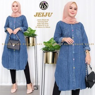Jeiju Tunik - Long Tunik Jeans  - Atasan Tunik Jeans - Baju Muslim - Long Tunik Busui