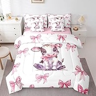 Erosebridal Cow Bed in A Bag,Cartoon Farm Animal Bedding Set Pink Princess Bowknot Queen Comforter S