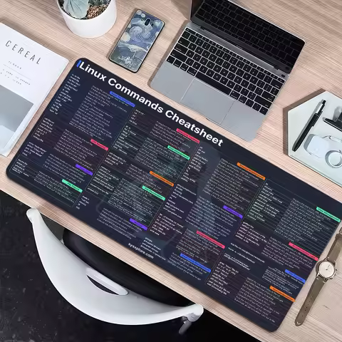 L-Linux Commands Shortcut Mouse Pad Non-slip Thickened MousePad Large Writing Lockedge Gaming Cushio