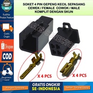 SMALL BLACK 4 PIN MOTORCYCLE CABLE SOCKET - SOCKET - SOCKET - 4 PIN - SOCKET - SOCKET - SOCKET - SOC