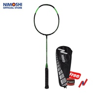 NIMO Raket Badminton PASSION 300 Black Green + FREE Tas &amp; Grip