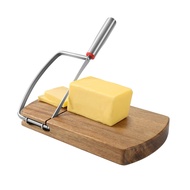 Multipurpose Cheese Slicer Cutter Wood Cheese Slicers Board with Blade for Block Cheese Effortless S