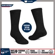 HANYA 6RB RUPIAH - KAUS KAKI POLOS HITAM - KAOS KAKI PRIA WANITA -SOCKS LENGTH UNISEX - GROSIR KAUS 