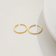 2pcs 8mm Pure Silver Nose Ring Cartilage Hoop Earrings Lip Piercing Jewelry, 22G*0.65mm