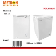 Kj! Polytron Pcf 118 Chest Freezer 100 Liter / Freezer Box / Pcf118