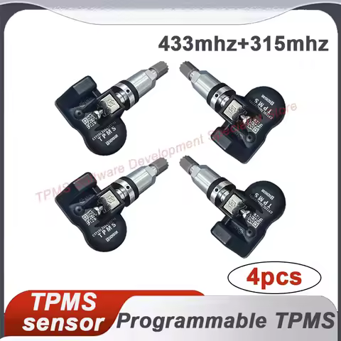 4PCS Programmable TPMS Sensor 315MHz 433MHZ Universal 2 in 1 Programing with TS501 TS508 TS601 TS608