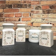 Johnson Brothers Eternal Beau Storage Jars Coffee Tea Sugar Biscuits