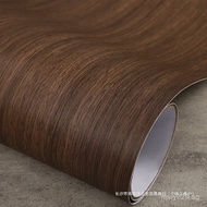 Wood Grain Paper Cabinet Desktop Speaker Renovation Wood Board Self-Adhesive Wallpaper Walnut Furnit