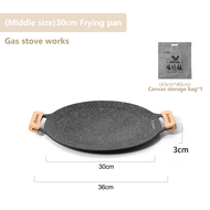 BSWolf Outdoor Korean BBQ Grill Pan Non Stick Stovetop Baking Tray Roasting Grill Plate Camping Equi