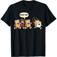 Group Hug Marshmallow Campfire Smores Funny Camping T-Shirt Mans