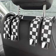 2 hooks Car Tools Metal Hook Hanger Car Seat Back Double Hook Seat Back Hook Suede Hook  For Car Veh