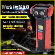 B4 Mini Convenient Rotating Flashlight Handheld Adjustable Lighting Fixture Magnetic Work Light 4B