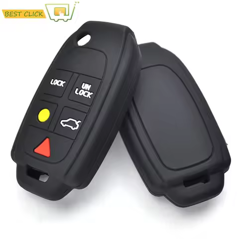 Silicone Car Key Case For Volvo XC90 S80 XC70 S60 V70 Cover Keyless Remote Fob Shell Skin Keyring Ke