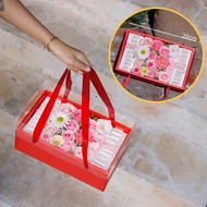 Flower Box HH09 with Money Tray (Free Card & Lights) Meaningful Gift for March 8, Birthday, Valentin