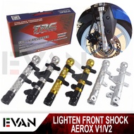 EVAN.SHOP TRC Lighten Front Shock For Aerox 155 v1 v2 Chrome Finish