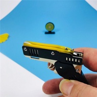 Children's Toys Foldable Rubber Band Gun Metal Weapon Burst Rubber Band Small Pistol Model Keychain 