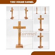 CATHOLIC SITTING CROSS BRASS CORPUS (15-30CM) CATHOLIC TABLE CROSS/ CROSS STATUE/ BRASS CORPUS ALTAR