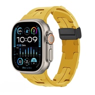 Dây đeo silicon khóa từ cho dây đeo đồng hồ apple watch 49mm 45mm 41mm 42mm 38mm 40mm 42mm Vòng đeo 