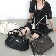 Tote Bag Korea Long Autumn Shoulder Strap PU Motorcycle Messenger Bag One Shoulder Niche Large Capac