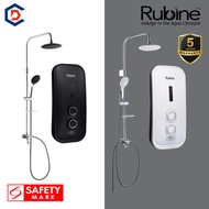 Rubine Bow Series MWH-3388 Instant Water Heater with Rain Shower & Inverter DC Pump – Black / White