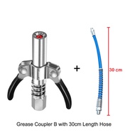 Grease Coupler Heavy-Duty Quick Release Grease Gun Coupler NPTI/8 10000 PSI Two Press Easy To Push A