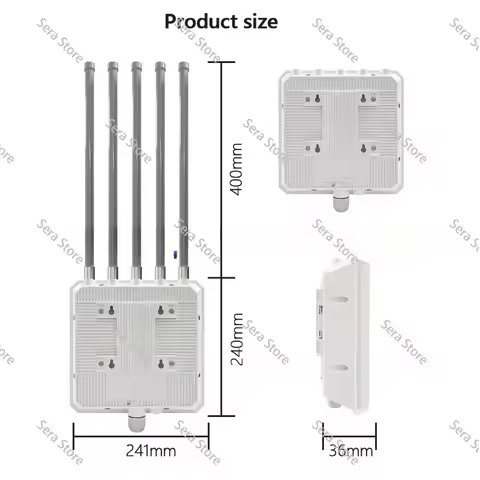 Industrial 1KM Long Range 2.4g 5g Wifi Amplifier Extender Wifi6 Mesh Router Gigabit Port Wifi ap Out
