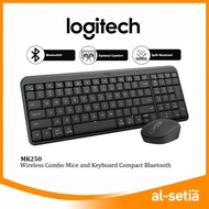 LOGITECH MK250 COMPACT BLUETOOTH WIRELESS KEYBOARD MOUSE COMBO SET WITH SPILL RESISTANT / 1000 DPI -