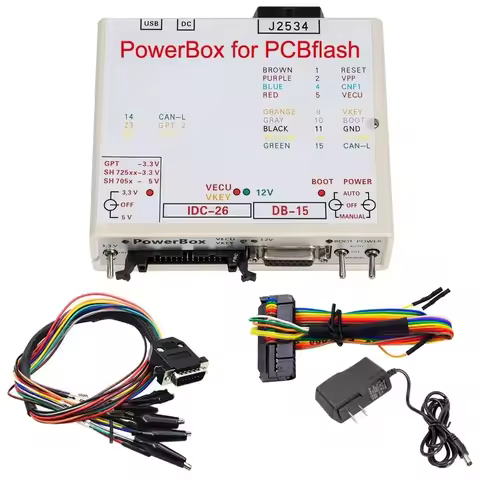 Power Box ECU Programmer JTAG PowerBox for PCM Flash Via J2534 Work with Openport 2.0 Power Box Conn