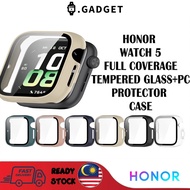 Honor Watch 5 Protector Casing Honor Watch5 Full coverage Tempered Glass + Hard PC Protection cover 