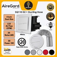 Airegard SQ110-D2 Square Set Package - 4" Exhaust Fan Ventilator [Super Quiet Series] / Air Ventilat