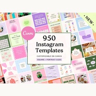 950+ Canva Instagram Templates Colourful Bright Template IG Vibrant untuk, Story, Carousel & Quotes