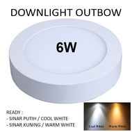 LAMPU DOWNLIGHT LED OUTBOW 6W LED 220V PANEL OB WARM WHITE 6 WATT DAK COR TEMPEL BULAT KOTAK PLAFON