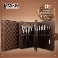 IMAGIC 21Pcs Makeup Brush Set With Pouch Bag Soft Professional Eyeshadow Face Cosmetic Brushes Kit B