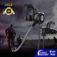 ECLE Earphone/Headset Gaming Hitam 3.5mm Free Microphone External Detachable Mic