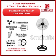 Standard Electric Fan Stand Fan 16" Metal Blade  STO 16 E with 1 Year Warranty