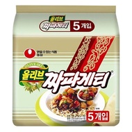 Korean NONGSHIM Ramen Noodles mixed with black soy sauce 5ea OPEN