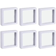 MECCANIXITY Floating Frame Display Holder Stand 3D  Display Box 1.97 x 1.97 x 0.79 inch Black for Ri