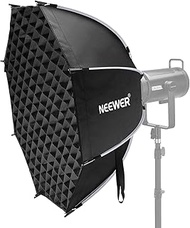NEEWER 35.4 Inch Octagonal Softbox, Quick Release Parabolic Softbox with Bowens Mount, Grid Bag, Com
