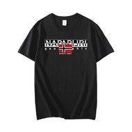 Napapijri Mens Aylmer Short Sleeve T-Shirt European Size Cotton Print Abstract Pattern Thin Autumn M