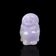 紫羅蘭翡翠佛公彌勒佛項鍊 | 天然緬甸玉翡翠A貨 | 送禮