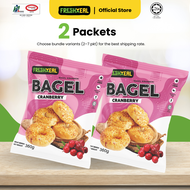 [Halal] FreshXeal Premium Frozen Cranberry Bagel (4 Pcs) Made With Premium Ingredients Ready to Eat 