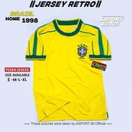 Free Custom BRAZIL RETRO HOME WORLD CUP 1998 FOOTBALL JERSEY BRAZIL JERSEY