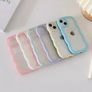 [READY] Wiggle 2in1 Clear Case & Pastel Bumper Casing iphone 7Plus - 13Pro Max Minimalist Phone Case