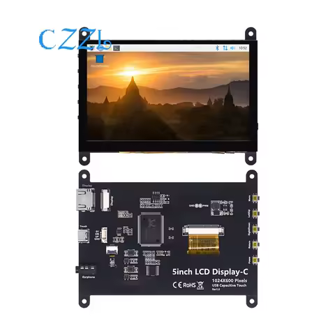 5 inch Raspberry Pi HDMI capacitive touch display 1024x600 for Raspberry Pi 5/4B