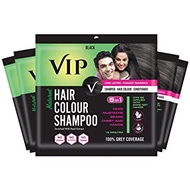 VIP HAIR COLOUR SHAMPOO 5IN1 BLACK 20ML - Black