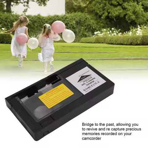 Universal VHS-C Tape Converter Adapter for CP6BKU & PV-P1 Models One Key Control for S‑VHS‑C S‑VHS T