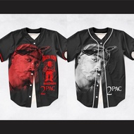 TUPAC SHAKUR 13 KILLUMINATI BLACK BASEBALL JERSEY