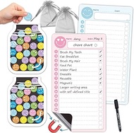 JJPRO Magnetic to Do List for Kids with Smiley Faces Reward Jar- 10" x5.5“ Home Chore Chart for Frid