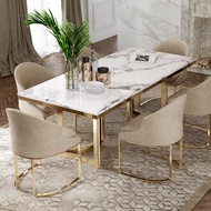 Dining Table Chair Combination Marble Dining Table Rectangular Dining Table Restaurant Household